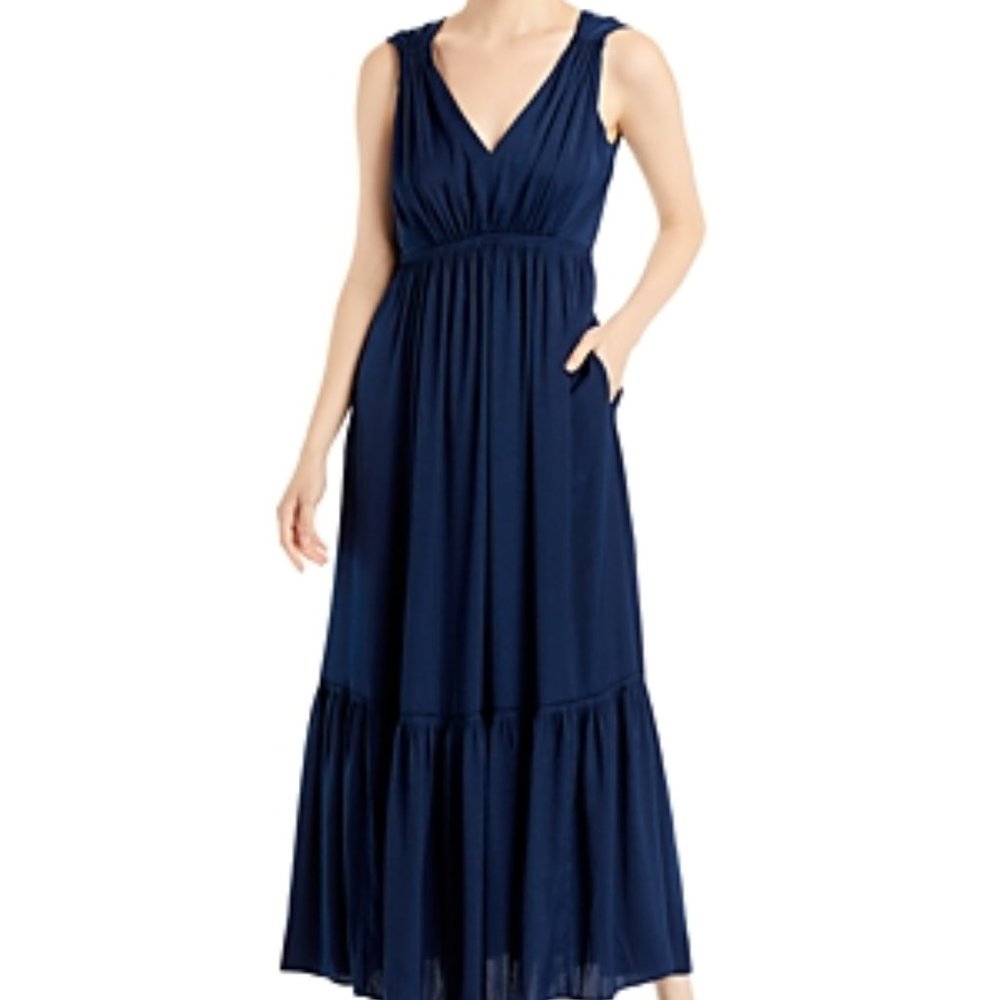 Kobi Halperin Almita Dress V neck navy NWT size XL